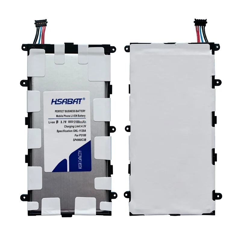 HSABAT SP4960C3B 5100 мА/ч, Батарея для samsung Galaxy Tab 2 7,0 и 7,0 плюс GT-P3100 P3100 P3110 P6200 батареи