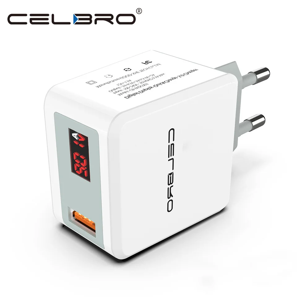 Светодиодный дисплей настенное зарядное устройство адаптер быстрая зарядка 3 0