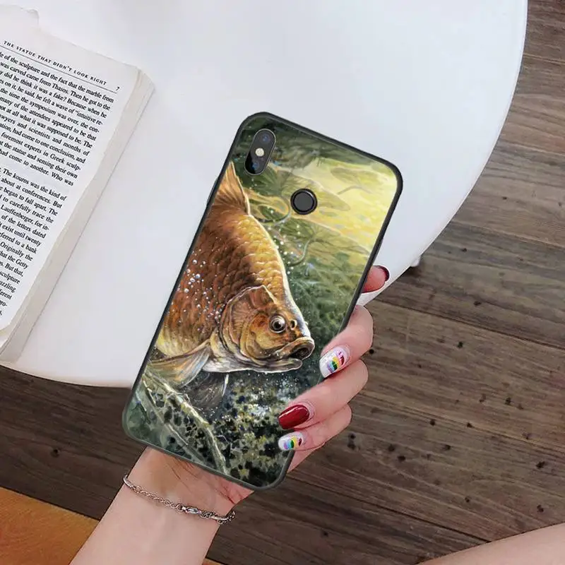 

Carp Fishing animal Phone Case For Xiaomi Redmi note 7 8 9 t k30 max3 9 s 10 pro lite