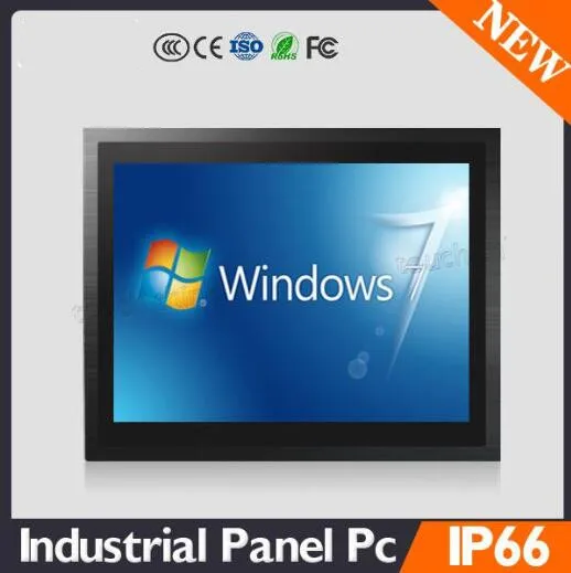 Enlarge MINI computer DC 12-24V rang voltage touch 10.4 inch fanless industrial panel pc with Intel J1900 processor