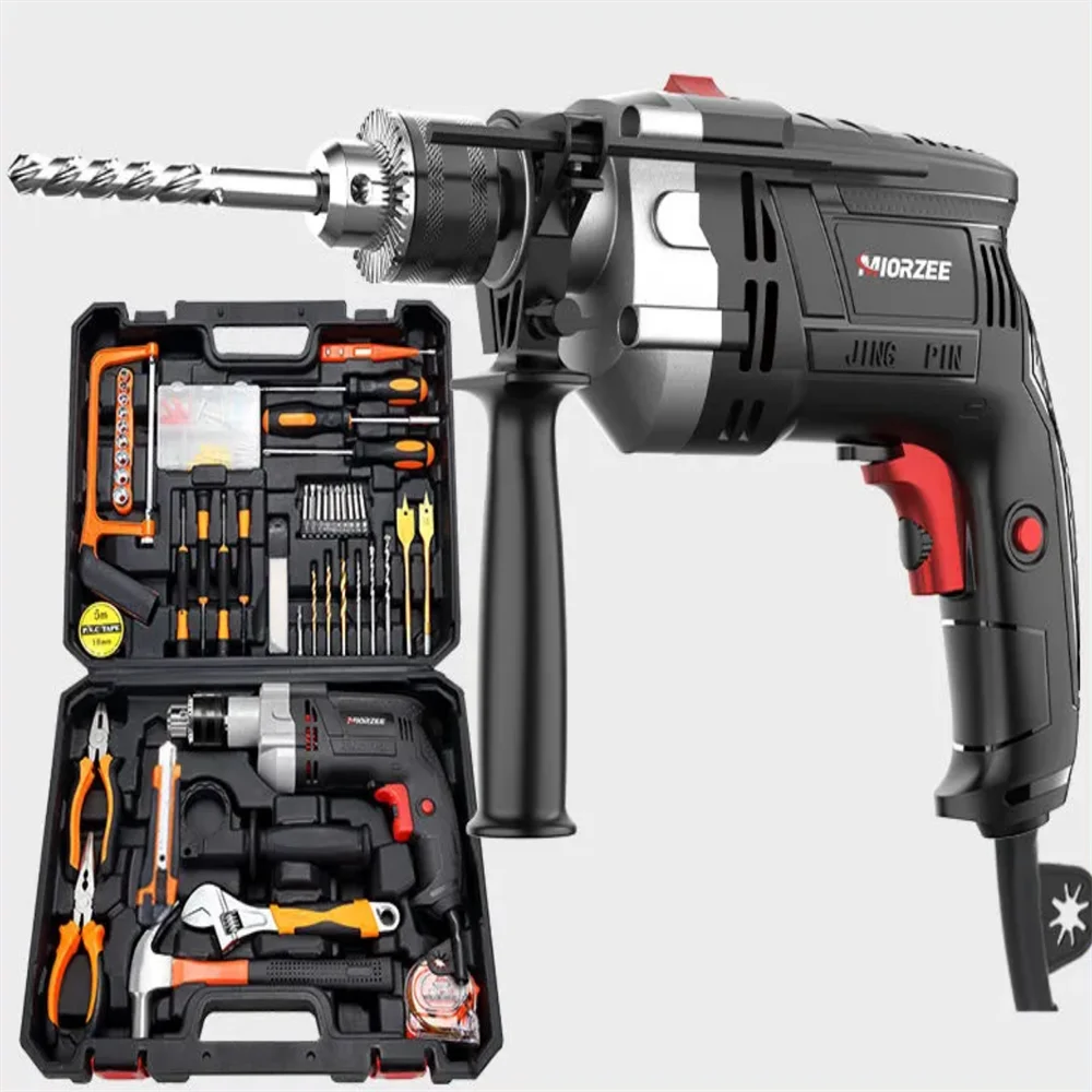 

Percussion drill, electric hand drill, electric tool set, maintenance toolbox, metal wall plate