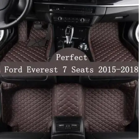 

High Qualit Luxury Foot Carpets Step Mats Floor Mats Fits For Ford Everest 7 Seats 2015 2016 2017 2018