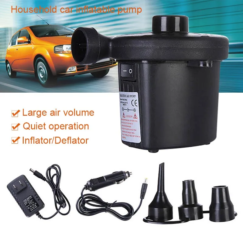

Электрический воздушный насос автоматический и быстрый насос с 3 струями для воздушного матраса надувные лодки кровати AA