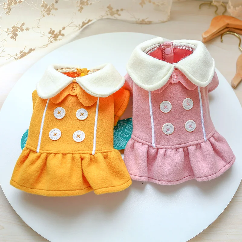 PETCIRCLE новинка одежда для собак и щенков платье на пуговицах с бантом домашних