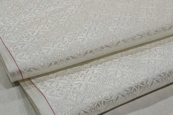 Белый Дамаск двор из крашеного жаккарда гобелен атласа 3D жаккардовая парчовая