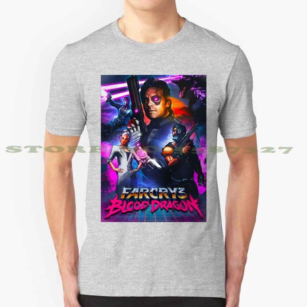 

Farcry Blood Dragon Cool Design Trendy T-Shirt Tee Far Cry Farcry3 Blood Dragon Game Retro Retrowave Neon Vhs