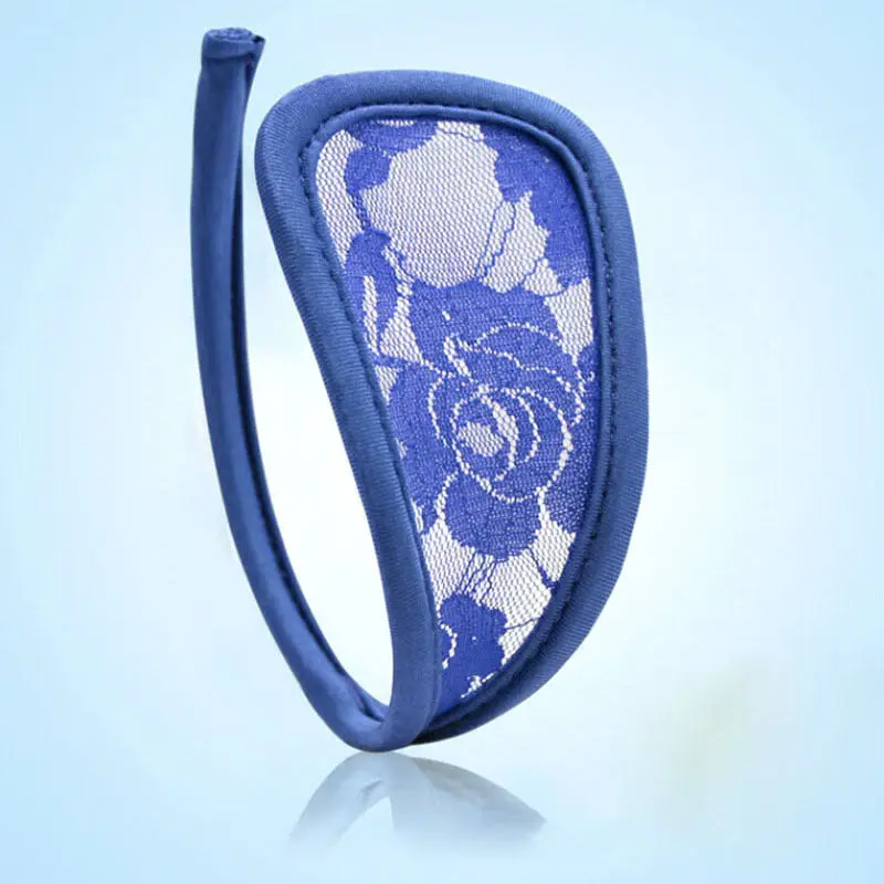 Сексуальные женские кружевные стринги с цветочным рисунком прозрачные