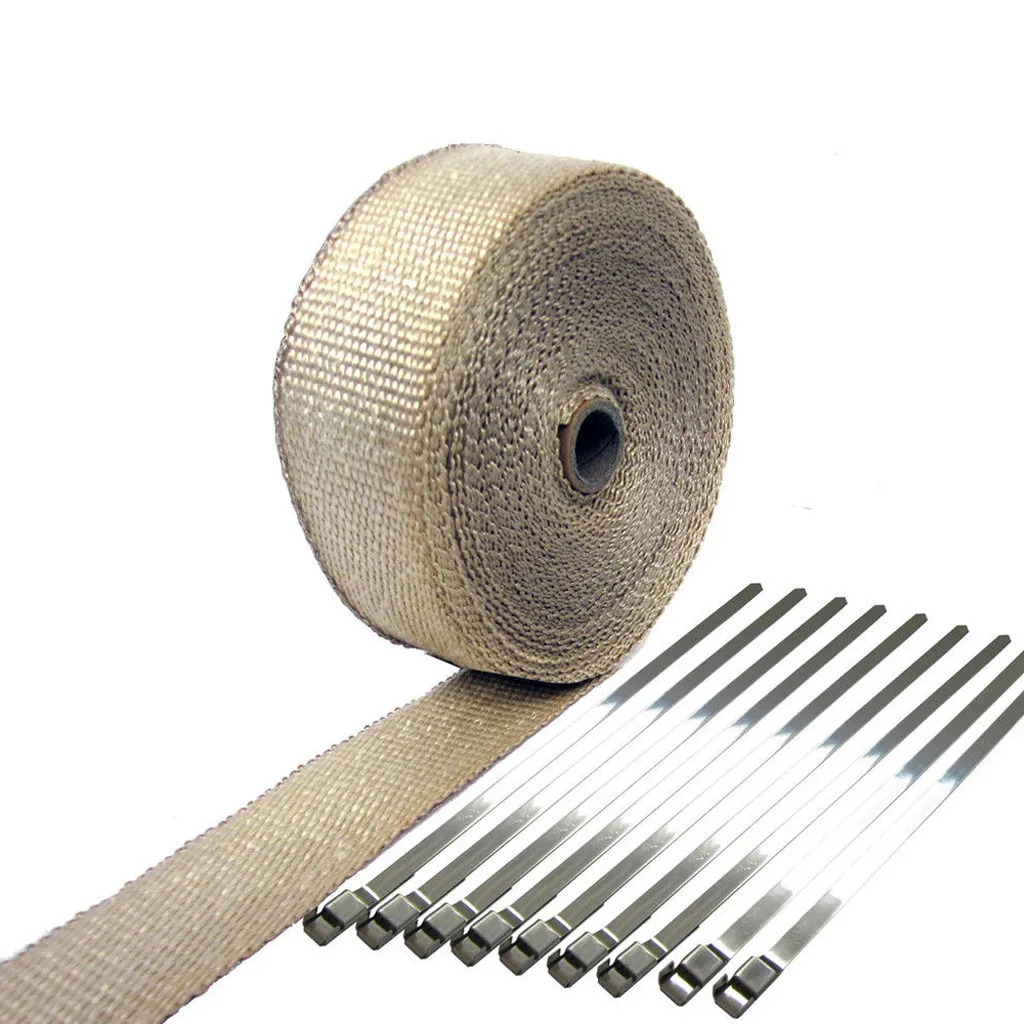 Мотоцикл 10 м фиберглассовый выхлопная труба защиты тепловой коллектор