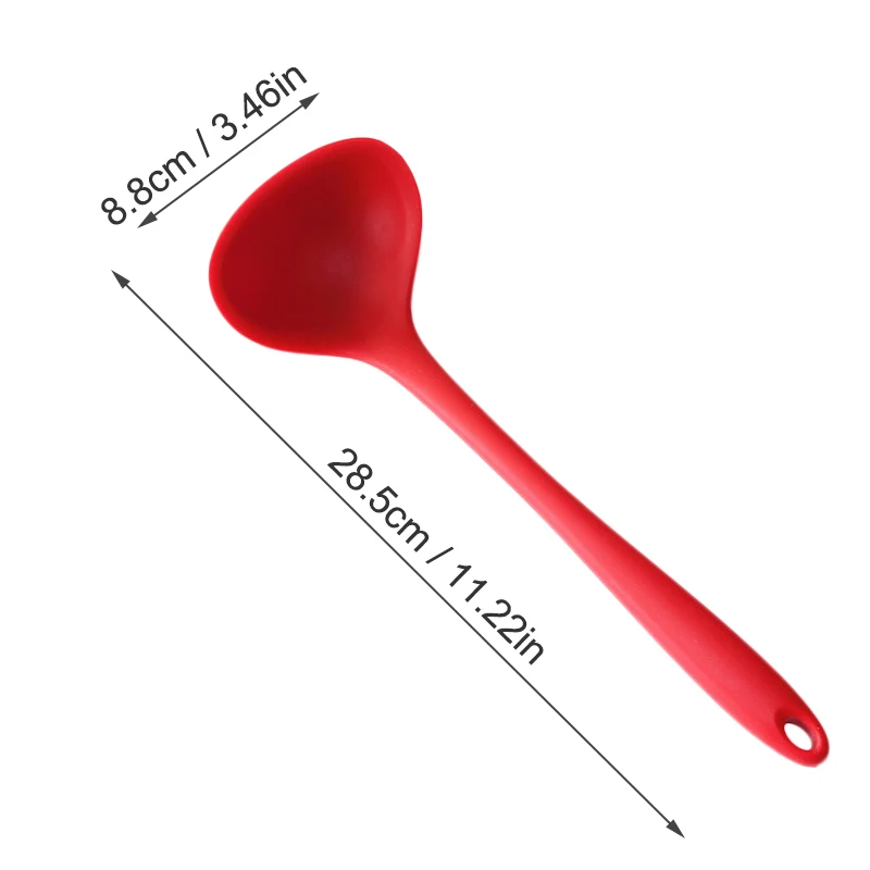 Soup Spoon MOSEKO антипригарная силиконовая лопаточка термостойкая суповая ложка-кисточка щипцы специальная кухонная лопатка кухонные инструменты посуда - Цвет: Soup Spoon