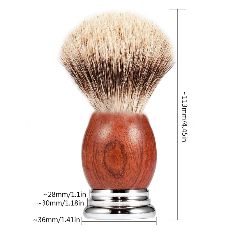

Men's Shaving Brush Hair Shaving Pear Wood Handle Facial and Beard Cleaning Appliances Hairdressing Tools Shaving Brush