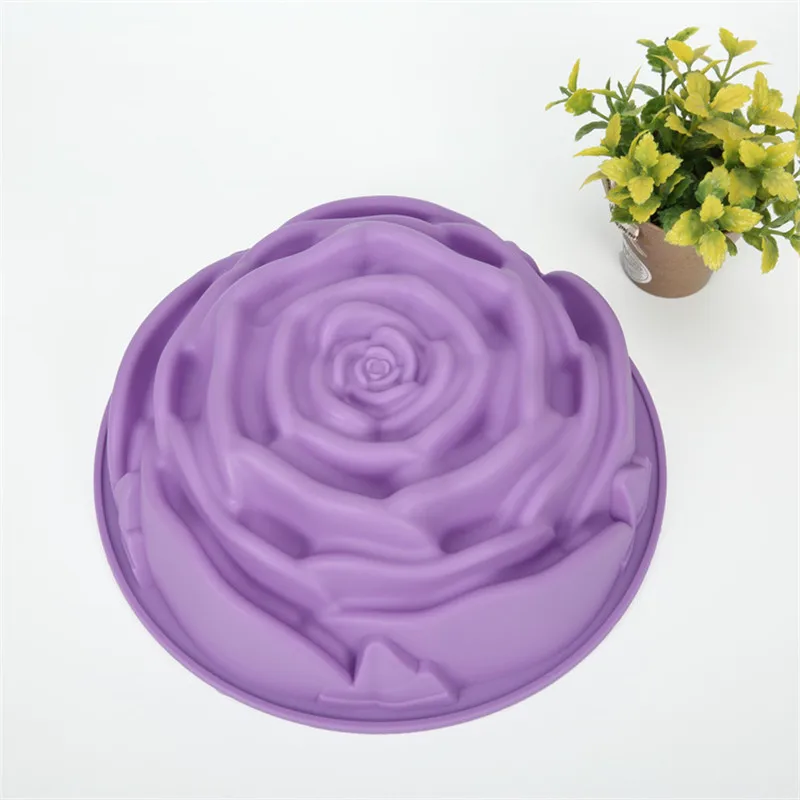 

Большая Роза силиконовая кастрюля для Мусса форма для выпечки торта силиконовые формы для выпечки 3D силиконовая форма для выпечки