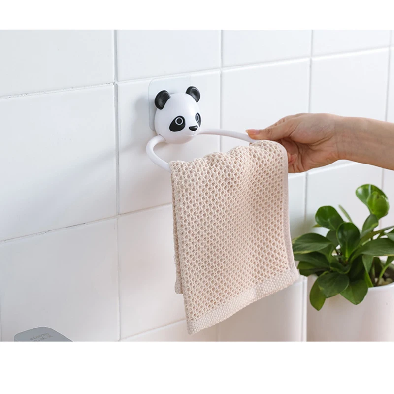 Настенный держатель для полотенец ванной комнаты красивое с медведем и собакой