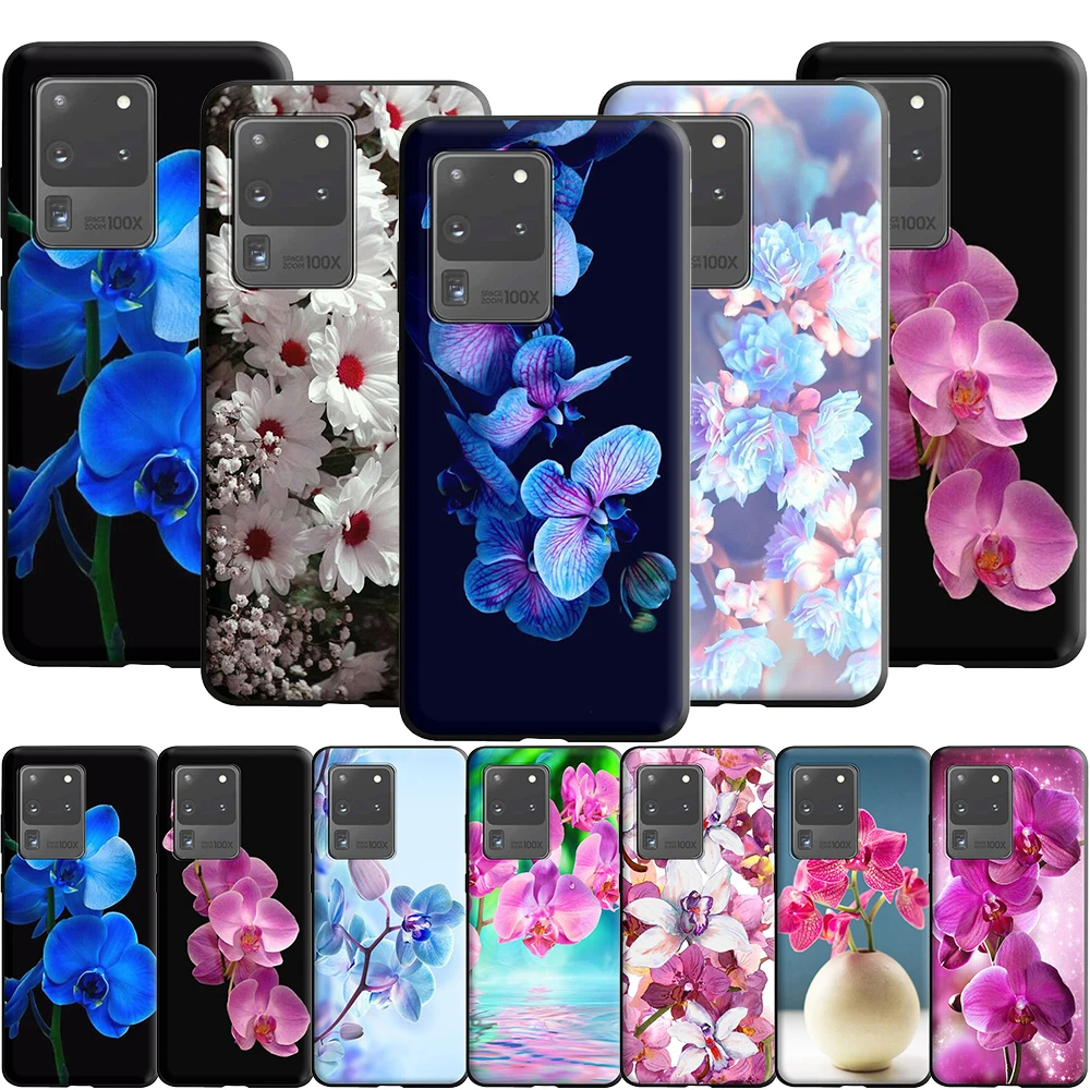 Цветной чехол с цветами орхидеи для Samsung Galaxy A5 A6 A9 M11 M21 M31 S21 S21S S30 Plus Ultra M51 A02 A12 A32 A52 A72