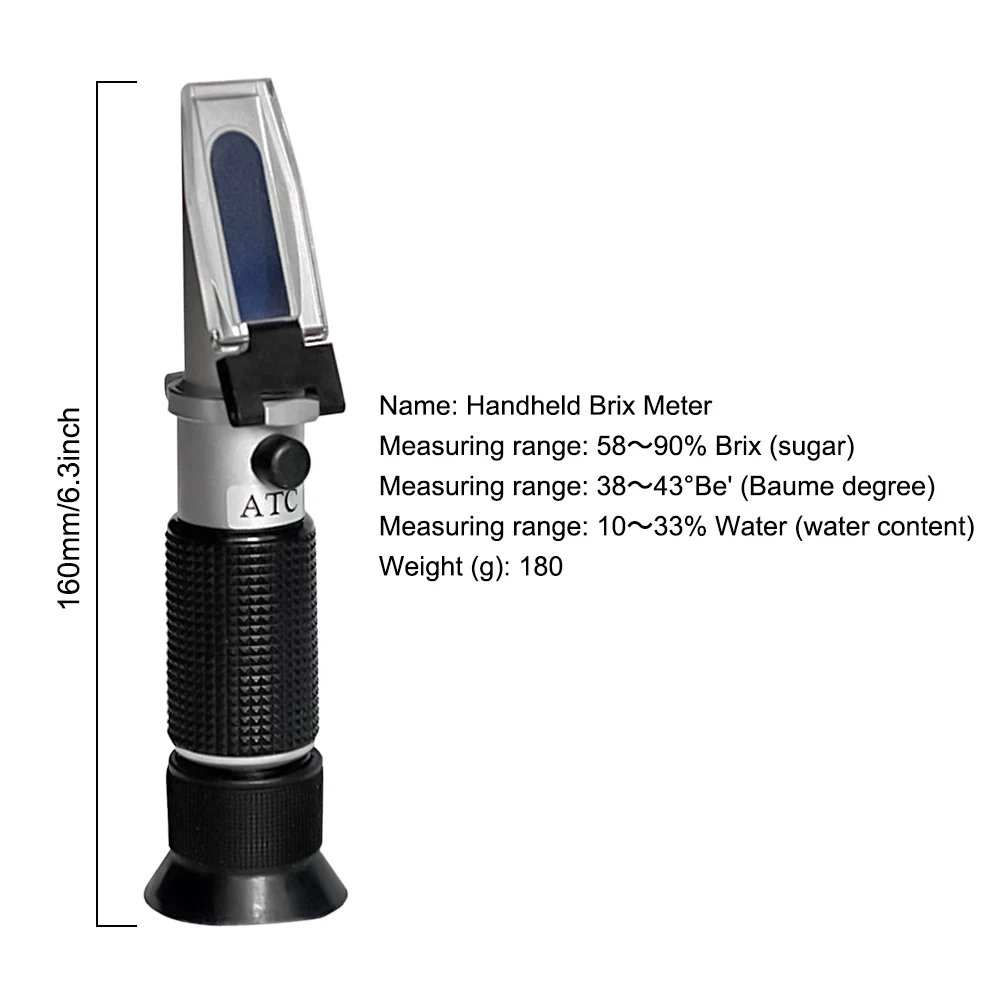 Ручной рефрактометр практичный измеритель влажности и уровня сахара с