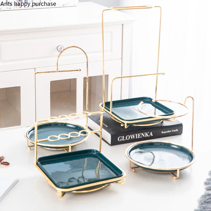 Скандинавский лоток для хранения керамики железная стойка художественного