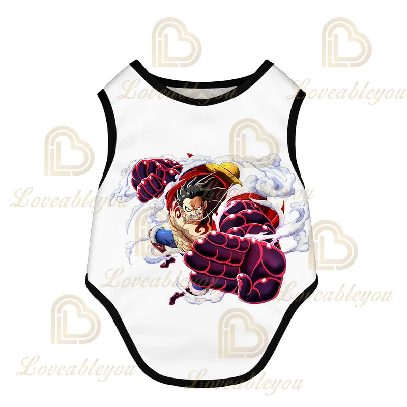 

Anime Monkey D Luffy Cosplay 3D Print Hoodie Pet Vest Dog Clothes Jacket Coat Clothing Outfit Hoodies For Small Medium Dogs
