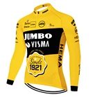 2022 Джерси Велоспорт Jumbo Visma ropa ciclismo hombre verano с длинным рукавом велосипедная одежда летняя Весенняя велосипедная Джерси для мужчин