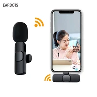 eardots y22 new wireless lavalier microphone portable audio video recording mic for iphone android live game mobile phone camera