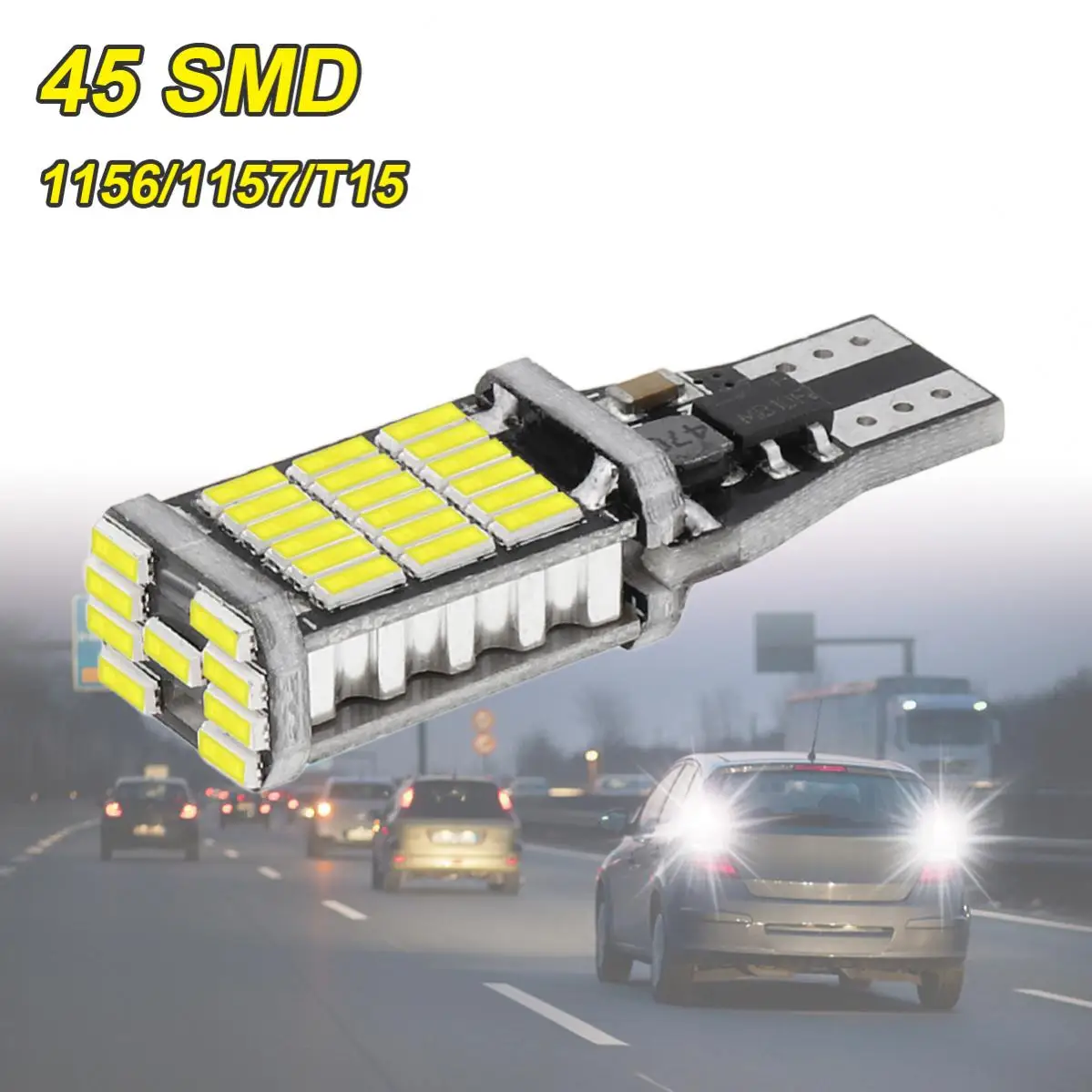 

Светодиодная лампа Canbus 1156 / 1157 / T15 921 W16W, 45 шт., 5 Вт, лм, 4014SMD