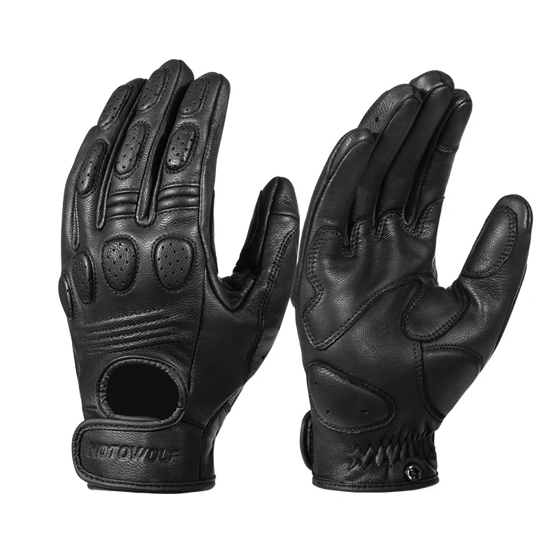 

Summer/Winter Motorcycle Sheepskin leather Gloves Men woman Motocross Gloves Full Finger Riding Moto Gloves Guantes Gloves M-XXL