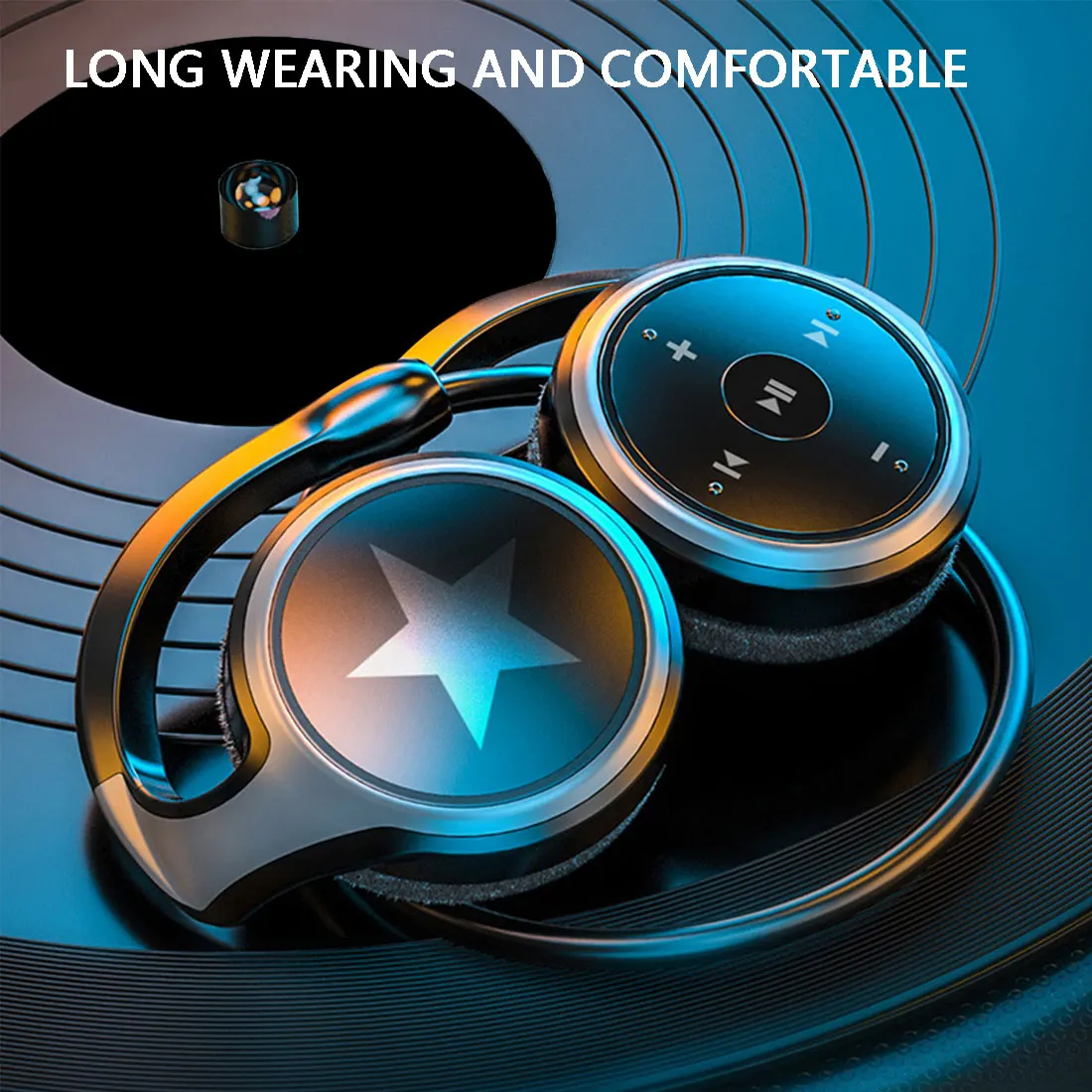 

Wireless Bluetooth-compatible 5.0 Earphone Neck-Mounted Headset MP3 Player Waterproof Music Sports Headphones With Microphone