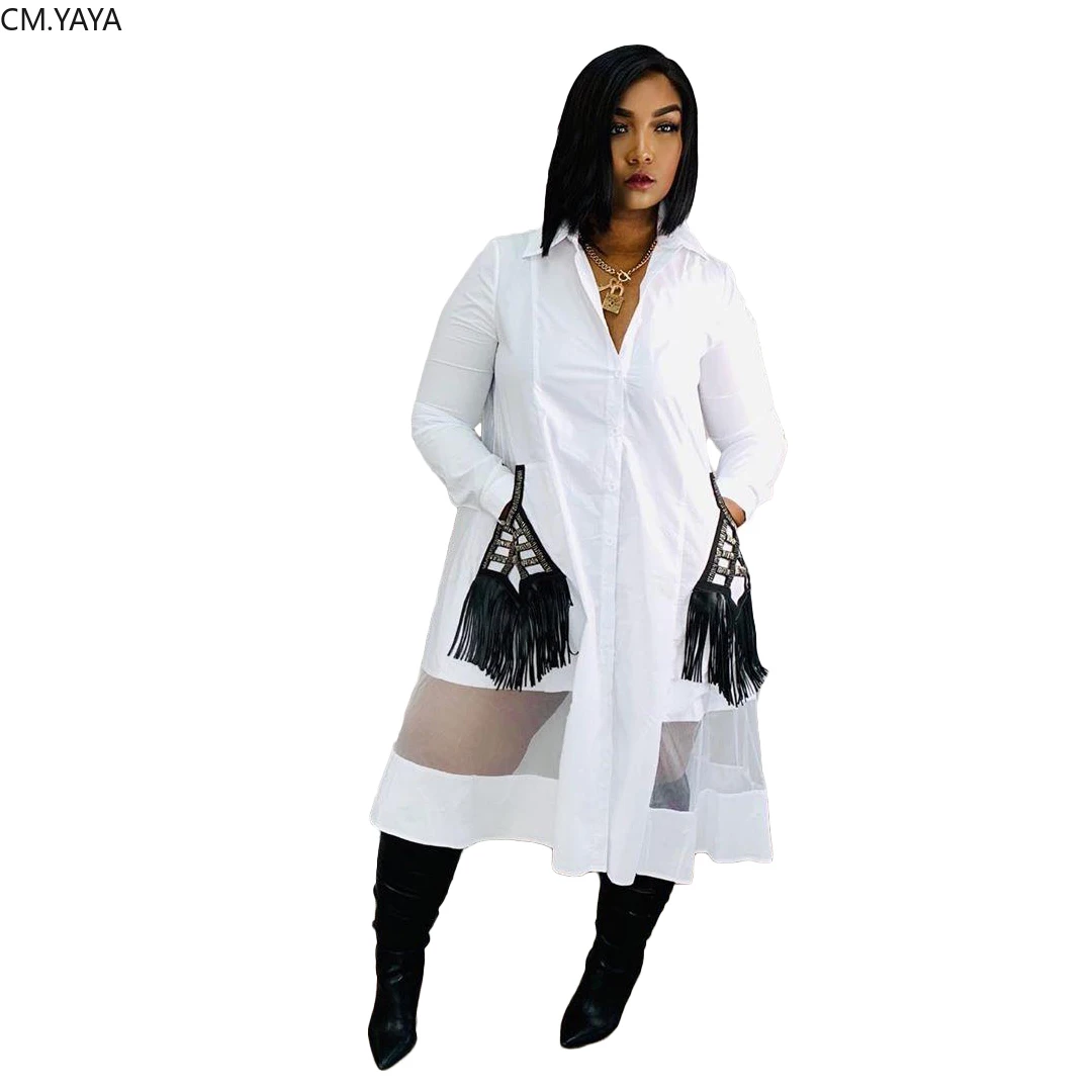 Новинка 2020 зимнее платье рубашка с отложным воротником и длинным рукавом