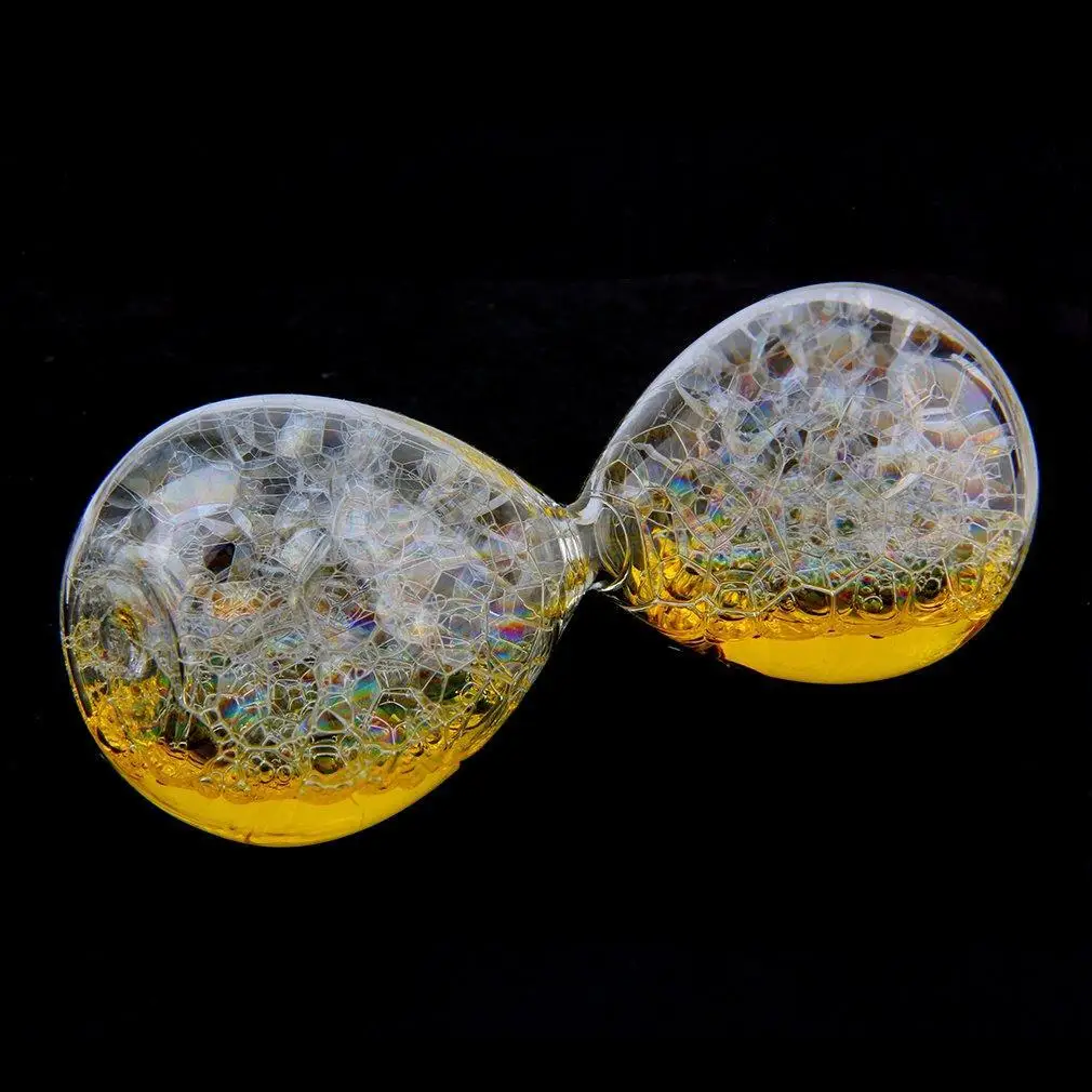 Маленький прозрачный пузырьковый час Стекло Песок Часы жидкий таймер украшение