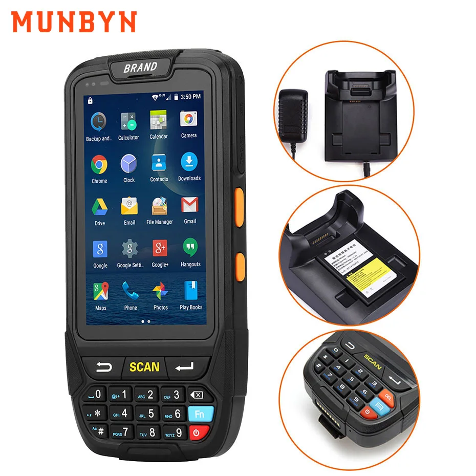Портативный Android 1D сканер штрих кода ручной КПК беспроводной терминал сбора