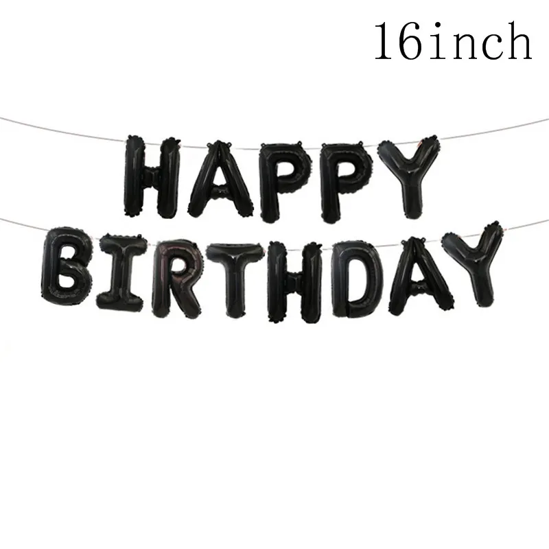 Chicinlife номер 65 фольгированные шары с днем рождения шар на выход на свадьбу юбилей, вечеринка, украшение 65-й день рождения - Цвет: black