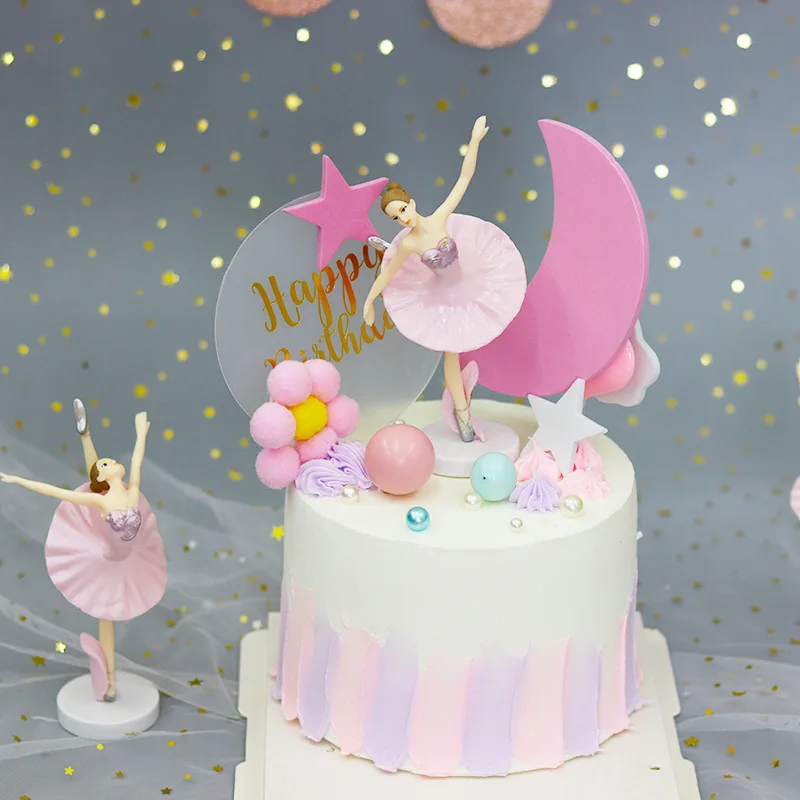 

Танцы Девушка торт ко дню рождения украшения инструменты кекс выпечки предметы мебели торт Топпер для выпечки свечи украшения для торта