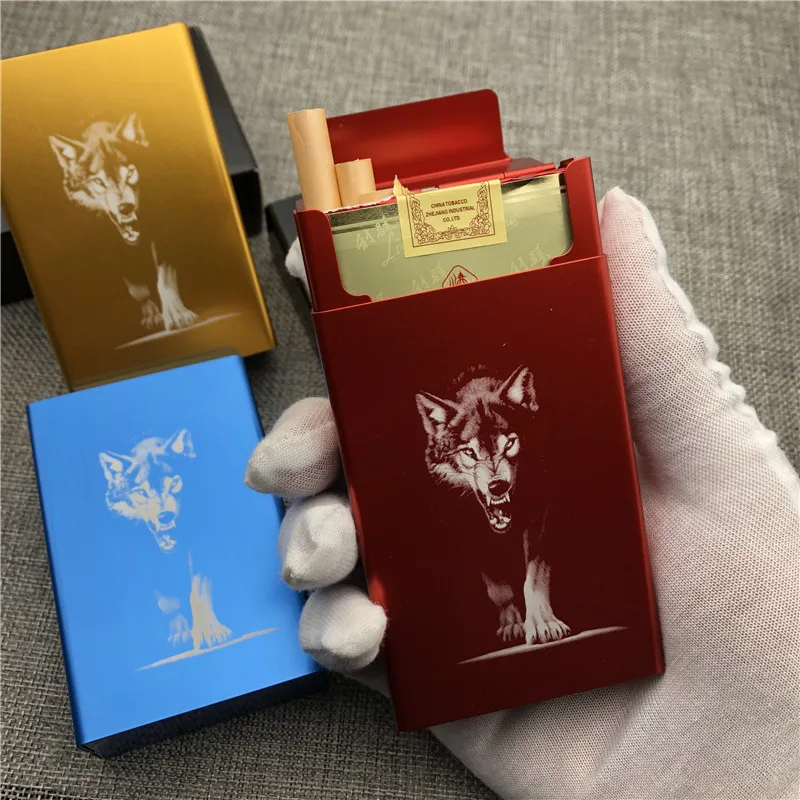 Чехол для сигарет King Wolf ультратонкий из алюминиевого сплава | Дом и сад