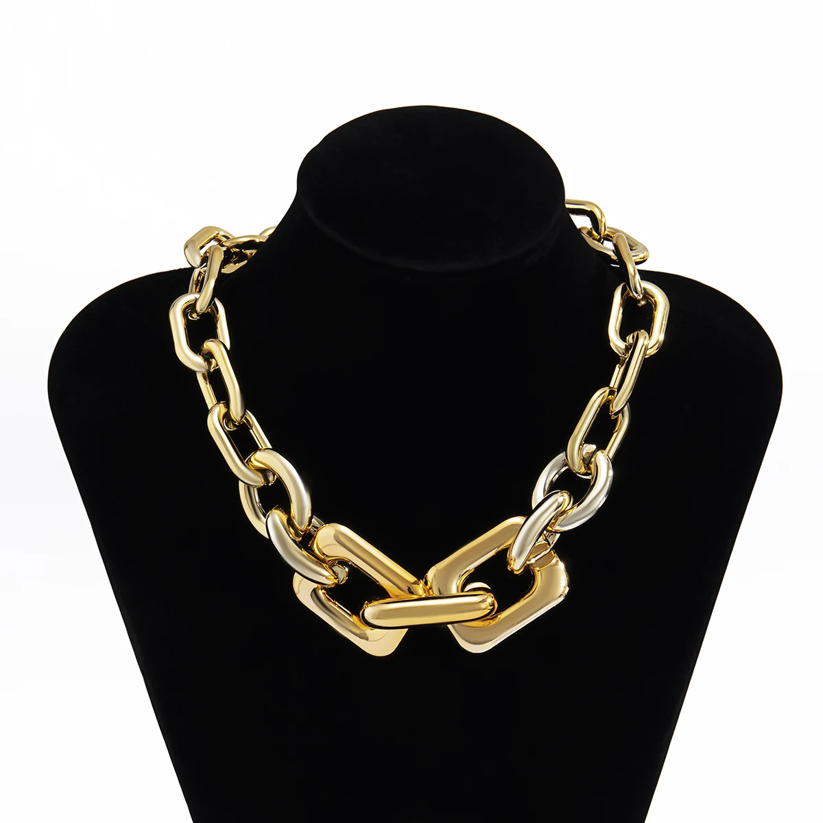 

Exaggerated Big Acrylic Chain Necklace Fashion Geometric Pendant Necklace Women Unisex Punk Chunky Thick Collier Jewelry Gifts