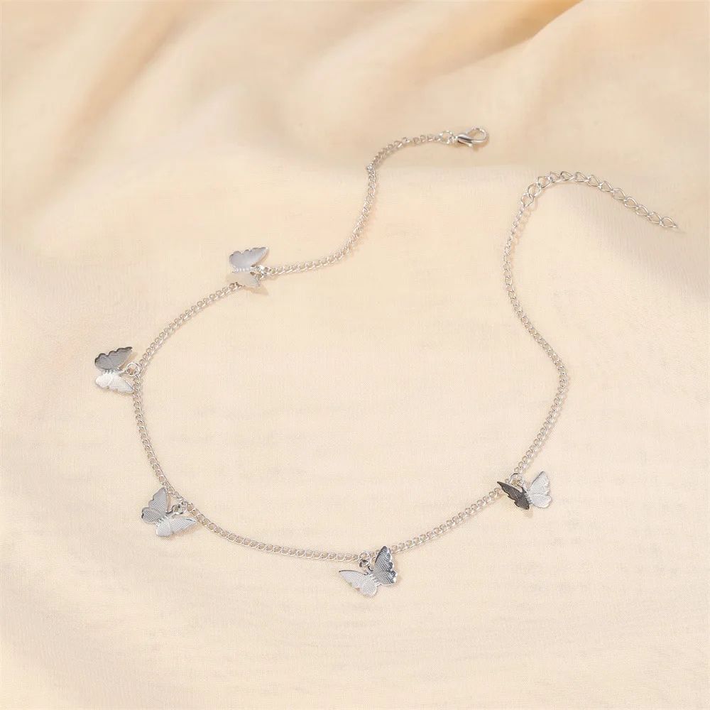 Cute Butterfly Choker Necklace For Women Gold Chain Statement Collar Female Chocker Best Shining Jewelry in Aliexpress