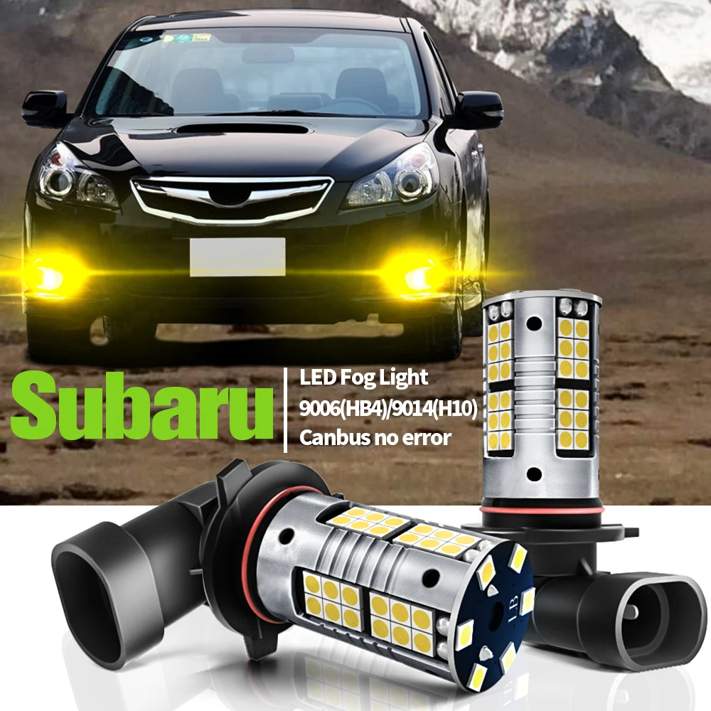 2 шт. светодиодные противотуманные фары Canbus 9006 HB4 для Subaru Forester 2008-2012 Outback 2004-2009 Legacy
