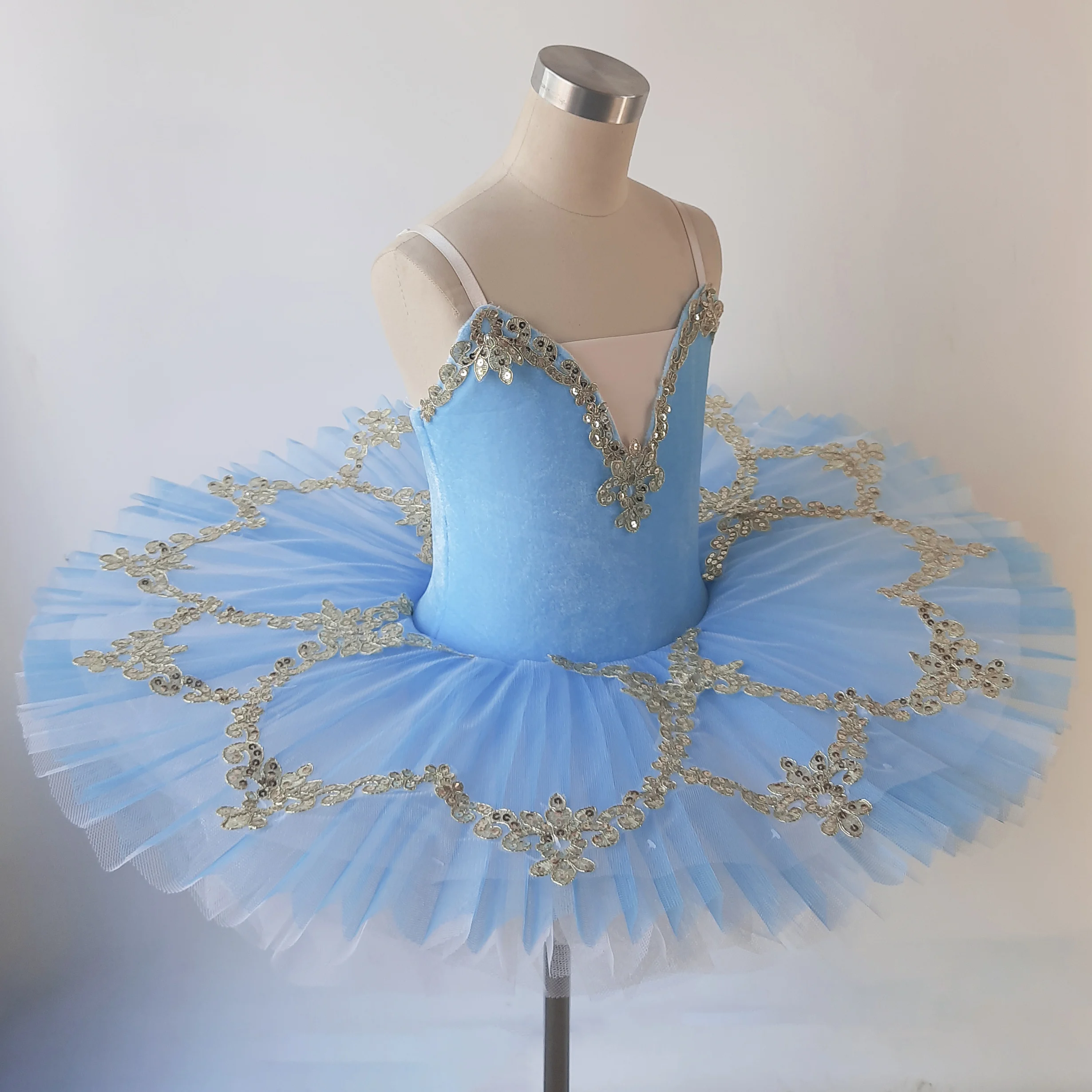 Голубое балетное платье для девочек пачка детские костюмы балерины