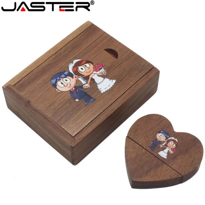 Usb флеш-накопитель JASTER в деревянном сердечке 4/8/16/32/64/128 ГБ | Компьютеры и офис