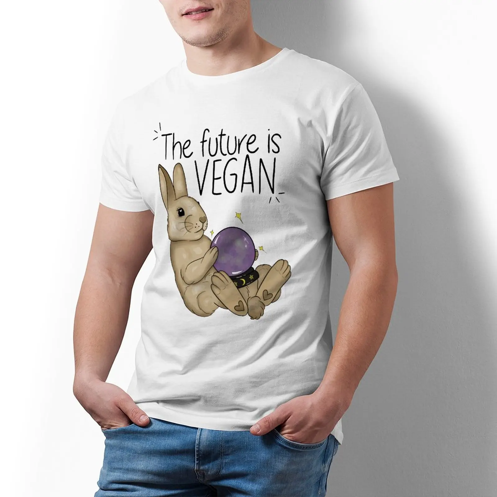 

Футболка с коротким рукавом и принтом кролика