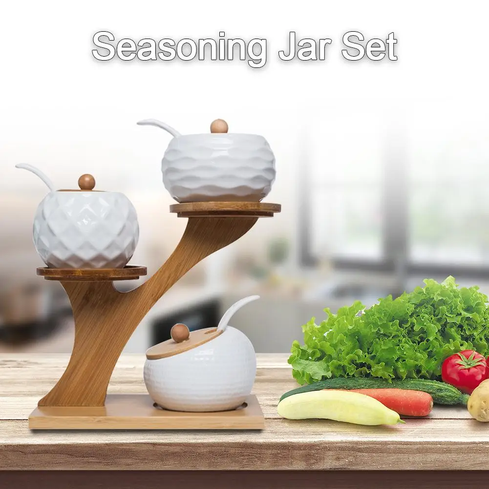 Кухонная посуда инновационный семейный набор коробка для специй Бамбуковая