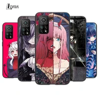 dark anime girl silicone cover for xiaomi mi note 11 10t 10 9 9t se 8 lite pro ultra 5g phone case shell