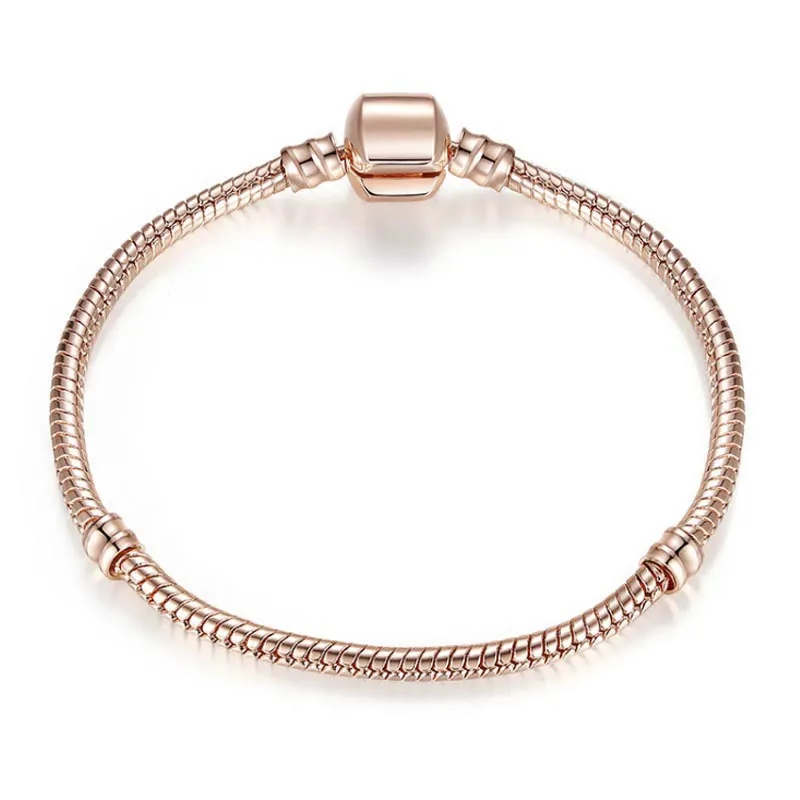 

Fashion high-quality authentic snake chain exquisite bracelet, suitable for women's European charm bracelet DIY jewelry making