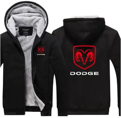Мужская толстовка на молнии, зимняя Толстовка Dodge, толстовка с длинными рукавами для мужчин, утолщенное пальто с капюшоном, одежда