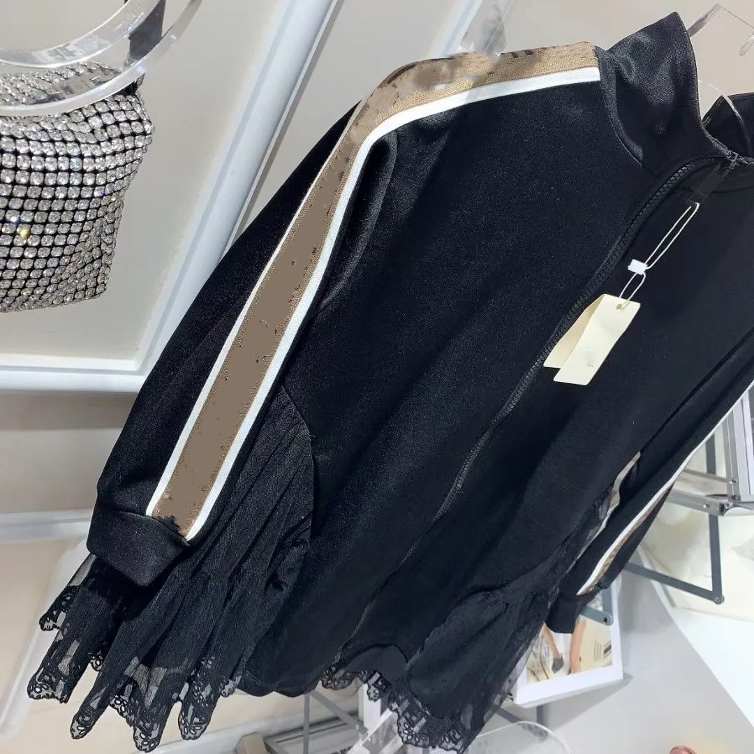 

2021 Autumn Black Brand High-Qulity Lace Girls Dress Boutique Outwear 4 5 6 8 10 12 14Years