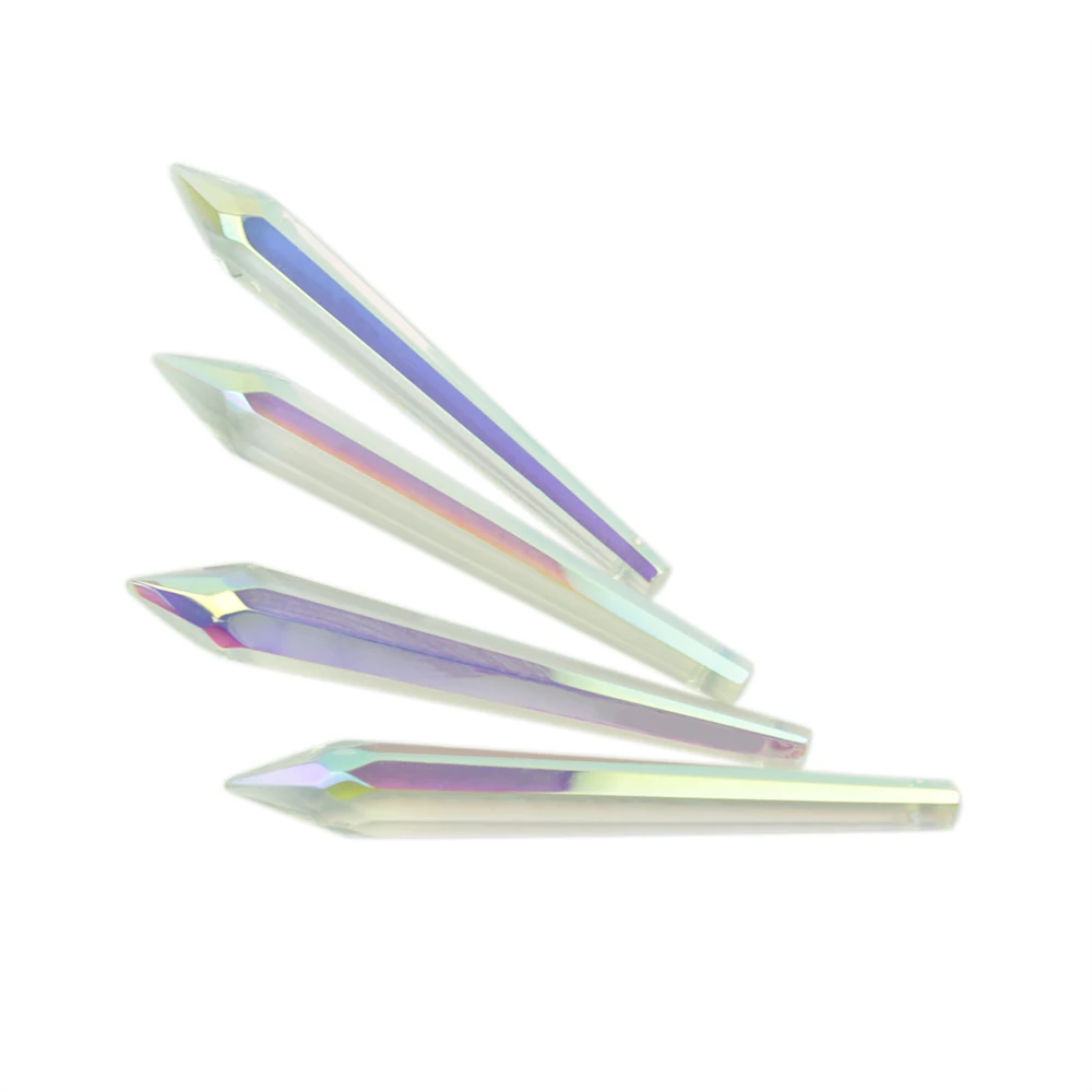 

Crystal Multifaceted Icicle pendants Chandelier Parts AB Color 50/63/76/100mm per 20pcs