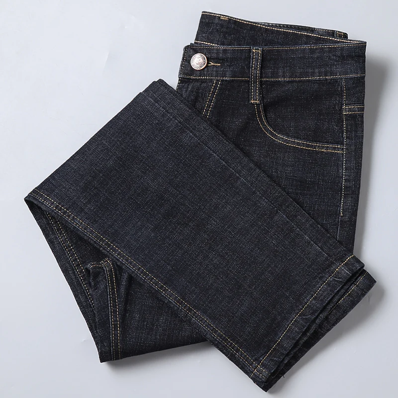 Мужские повседневные Черные Эластичные облегающие брюки мужские классические