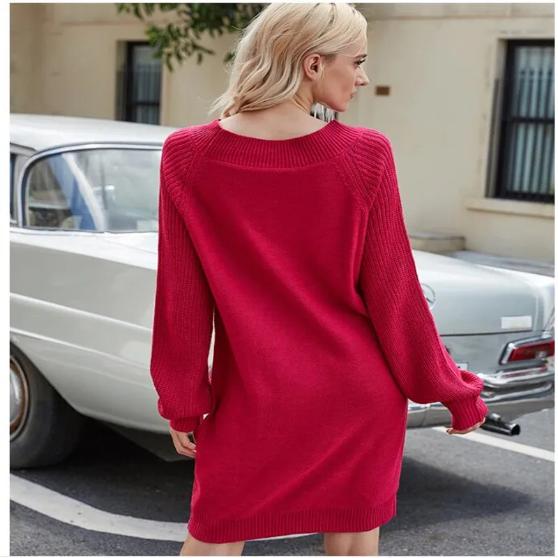 Женский свитер сезон осень-зима 2020 длинная Стильная туника пуловер