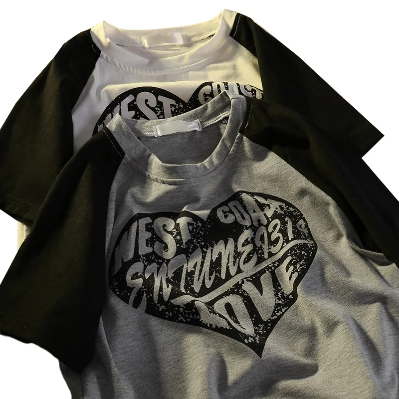 

2021 Summer New Student Harajuku Style Short-sleeved T-shirt Women's Short Slim Slimming Fashion Top