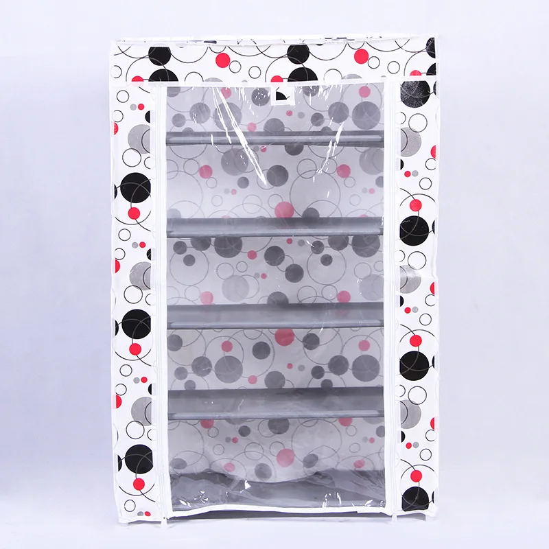 

Combination storage cabinet with dust-proof cloth cover shoe cabinet