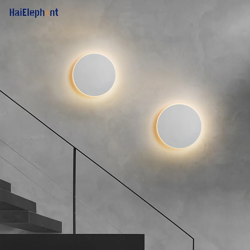 Настенные светодиодные круглые лампы с сенсорным выключателем современное