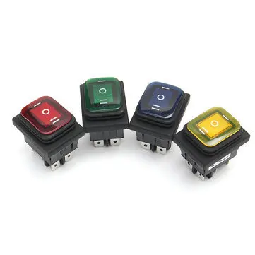 ВКЛ-ВЫКЛ-на 6pins, 16A 20A 125V 250V AC автомобиль лодка светодиодный светильник кулисный переключатель с фиксацией Водонепроницаемый три позиции