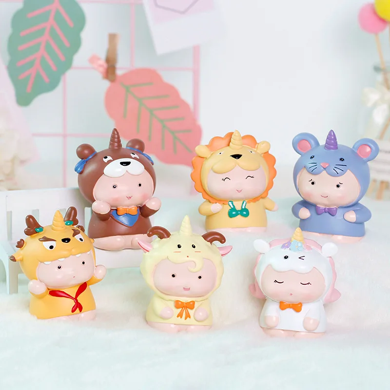 

Cute creative cartoon figure set blind box toy Caja Ciega blind bag set birthday gift fairy garden anime decor desk decoration
